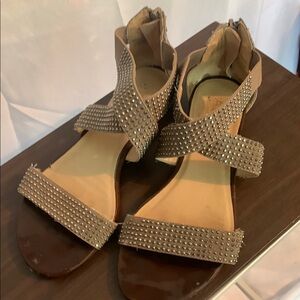 Aldo Brown Studded Sandals
